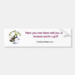 Light Female Scuba Diver Bumper Sticker