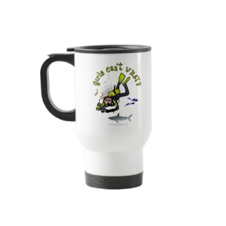Light Female Scuba Diver Coffee Mugs