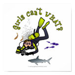 Light Female Scuba Diver Poster