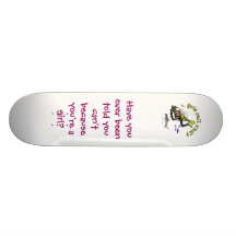 Light Female Scuba Diver Skate Deck