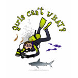 Light Female Scuba Diver Shirts