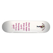 Light Female Sharpshooter Custom Skate Board