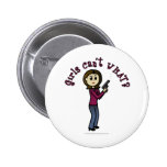 Light Female Sharpshooter Pinback Buttons