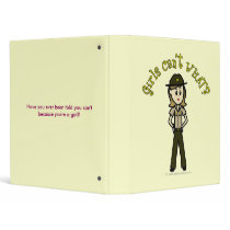 Light Female Sheriff in Brown Uniform binders