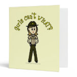 Light Female Sheriff in Brown Uniform Binder