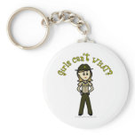Light Female Sheriff in Brown Uniform Key Chain