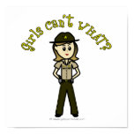 Light Female Sheriff in Brown Uniform Posters