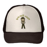 Light Female Sheriff in Brown Uniform Trucker Hat