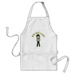 Light Female Sheriff in Green Uniform Aprons