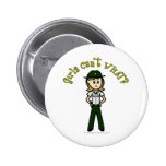 Light Female Sheriff in Green Uniform Button