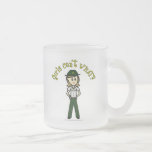 Light Female Sheriff in Green Uniform Coffee Mug