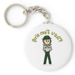 Light Female Sheriff in Green Uniform Key Chain