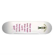 Light Female Sheriff in Green Uniform Skateboard Decks