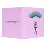 Light Female Sky Diver Vinyl Binders