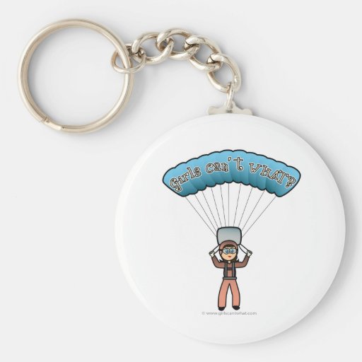 Light Female Sky Diver Keychain