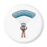 Light Female Sky Diver Magnets