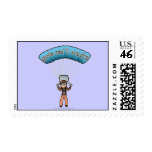 Light Female Sky Diver Postage