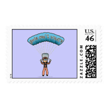 Light Female Sky Diver Postage