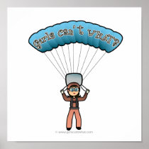 Light Female Sky Diver Posters