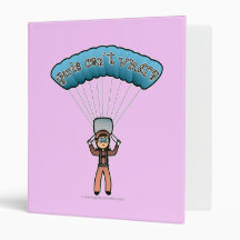 Light Female Sky Diver Vinyl Binders