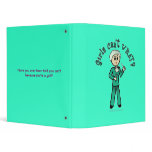 Light Female Surgeon in Green Scrubs Binders