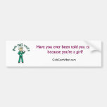 Light Female Surgeon in Green Scrubs Bumper Stickers