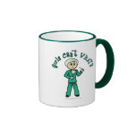 Light Female Surgeon in Green Scrubs Coffee Mug