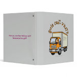 Light Female Truck Driver 3 Ring Binders