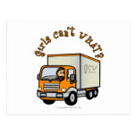 Light Female Truck Driver Postcards