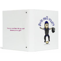 Light Female Umpire Vinyl Binder