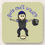 Light Female Umpire Coasters