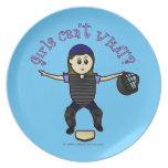 Light Female Umpire Dinner Plates