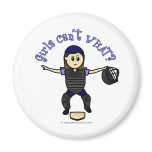 Light Female Umpire Fridge Magnets