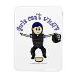Light Female Umpire Rectangular Magnet