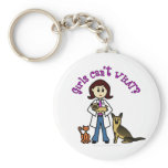Light Female Veterinarian Key Chain