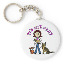 Light Female Veterinarian keychains