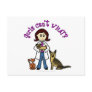 Light Female Veterinarian Postcard