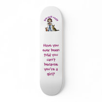 Light Female Veterinarian skateboards
