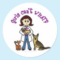 Light Female Veterinarian stickers