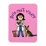 Light Female Veterinarian Vinyl Magnet