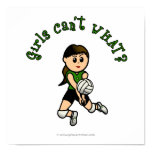 Light Female Volleyball Player in Green Uniform Poster