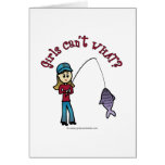 Light Fishing Girl Greeting Card