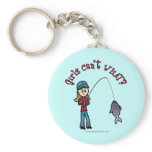 Light Fishing Girl Key Chain