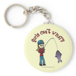 Light Fishing Girl Keychain