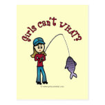 Light Fishing Girl Post Card