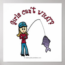 Light Fishing Girl Posters
