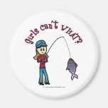 Light Fishing Girl Refrigerator Magnets