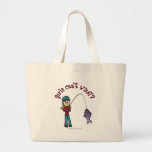 Light Fishing Girl Tote Bags