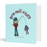Light Fishing Girl Vinyl Binders