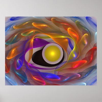 'Light Flame Abstract 043' Print by SBricker